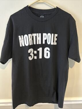 Stone Cold Steve Austin North Pole 3:16 WWE Authentic Mens Black Shirt Large